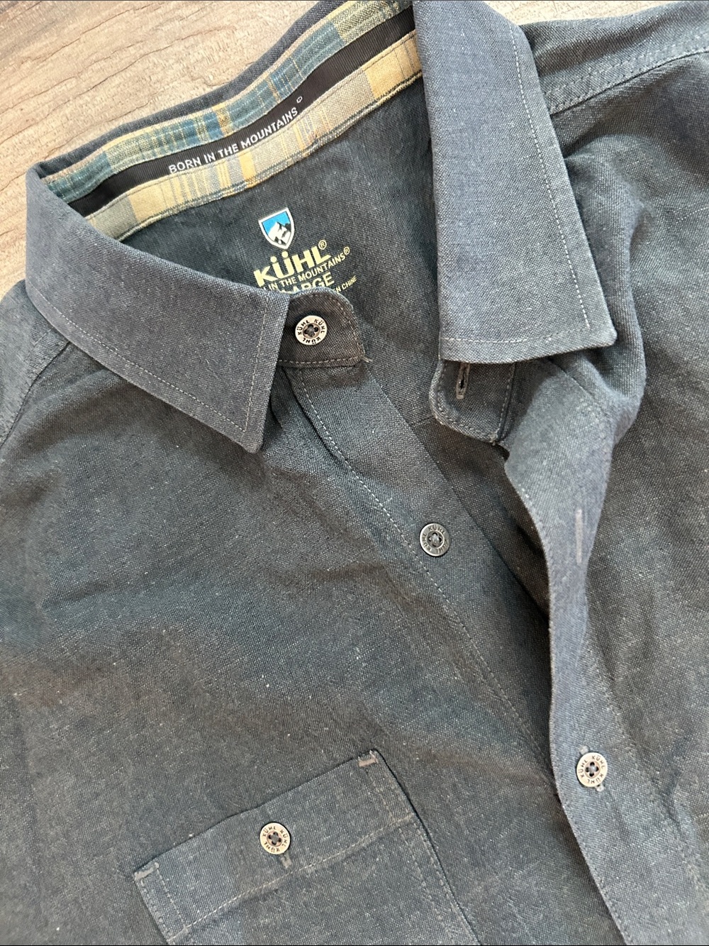 Kuhl Men's Heather Charcoal Button-Down Shirt